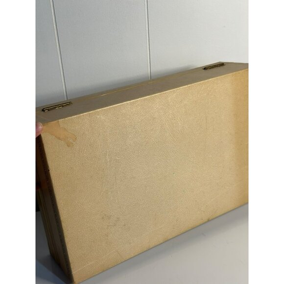 VTG Jewelry Box AOP Star 14"x9" Red Velvet Lining MCM Keepsake Box - Picture 6 of 9